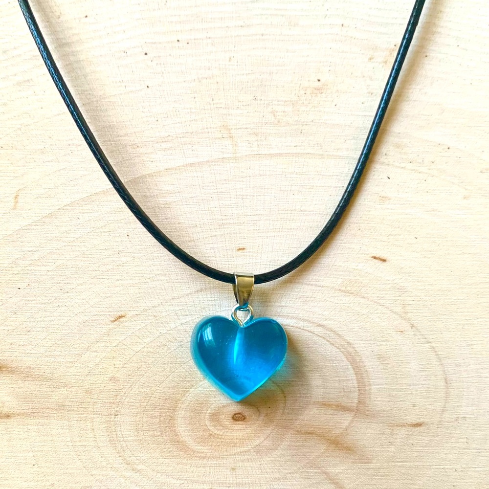 Blue Heart Necklace